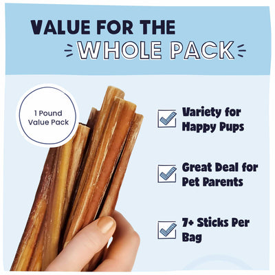 Straight Bully Sticks for Dogs (Sold by Weight)