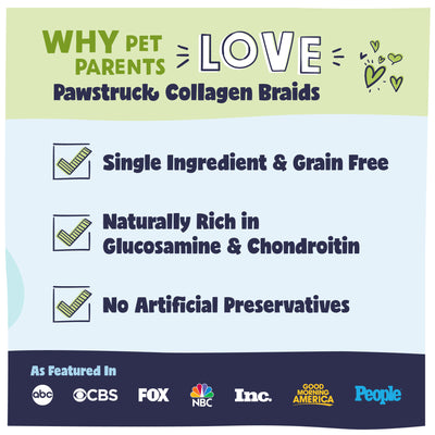 Why pet parents love Pawstruck Collagen Braids?