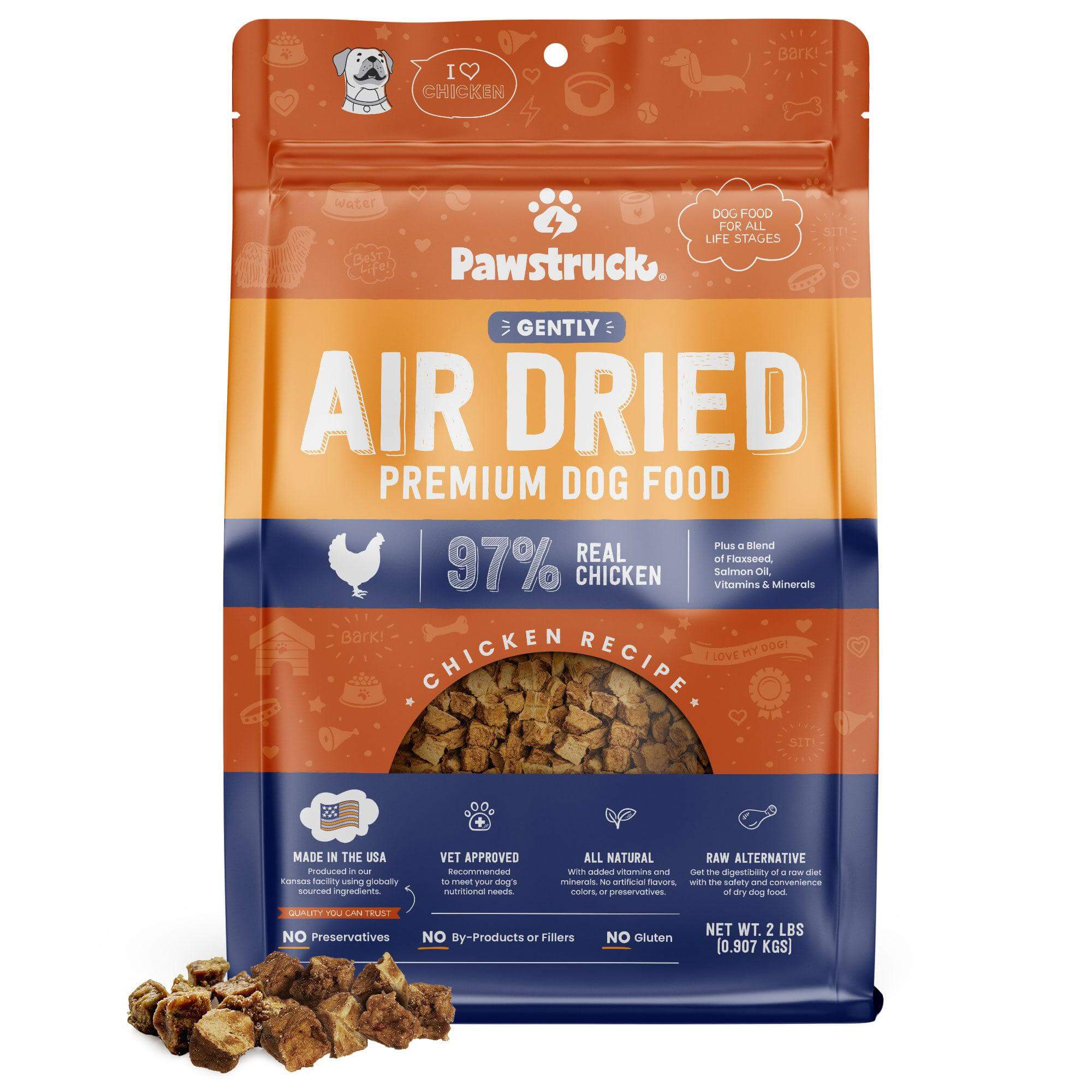 Real Meat Air-Dried Chicken Dog Food 2 lbs